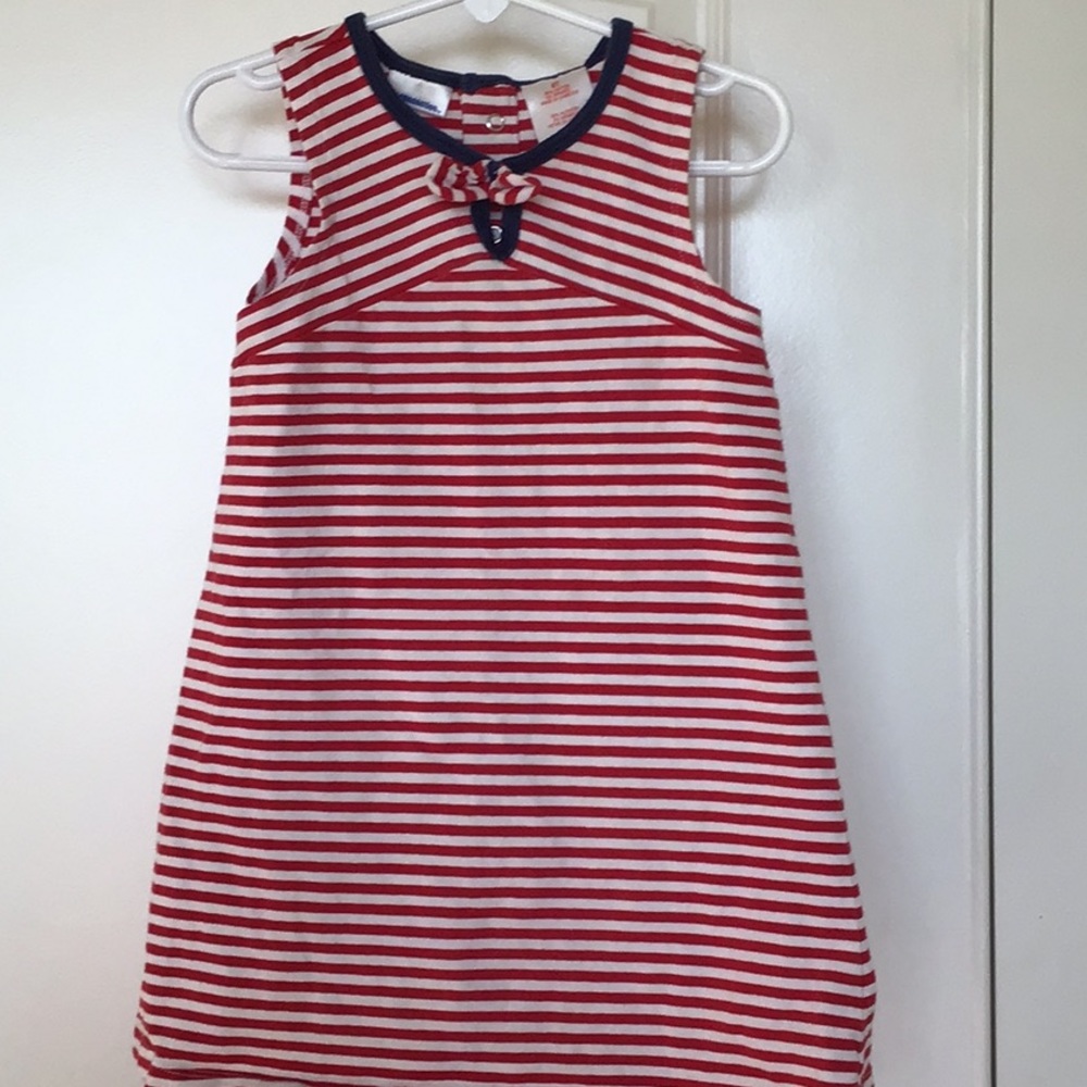 Red & White Striped Casual Dress- Size 4T